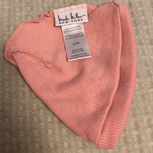Lot of 3 infant hats/bow . Kate Quinn. Nicole Miller. NB and Size S - Picture 4 of 6